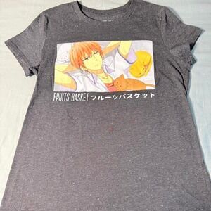 Fruits Basket Anime Graphic‎ Tee Gray Speckled Funimation Size M